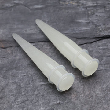 Detail View 1 of A Pair of Glow in the Dark Taper-White
